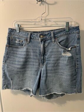 Old Navy Light Blue Distressed Denim Cutoff Shorts